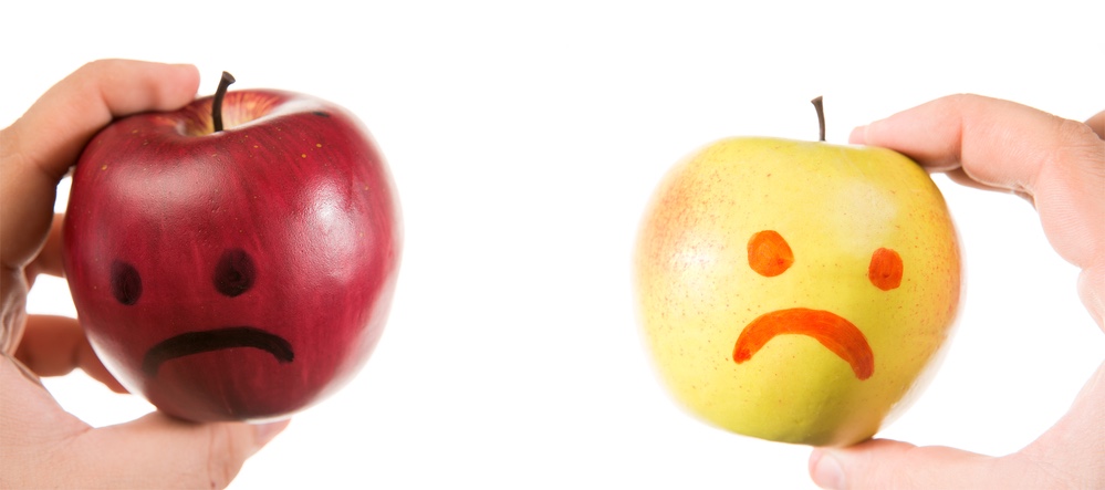 The bruised apple feeling different emotions