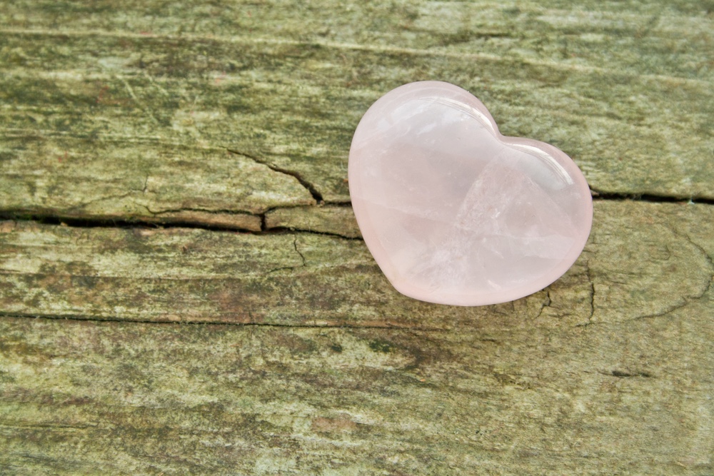 Rose quartz heart. The stone of love and compassion.